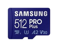 Samsung PRO Plus MicroSDXC + adapter SD / CL10 UHS-I U3 / A2 / V30