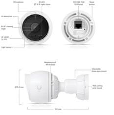 Ubiquiti IP kamera UniFi Protect UVC-G5-Bullet, zunanja, 4Mpx, IR, PoE napajanje, LAN 100Mb (3-pack)