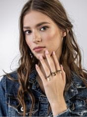 Emily Westwood Amy Violet pozlačen prstan s perlami EWR23033G
