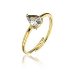 Emily Westwood Očarljiv pozlačen prstan Presley EWR23064G iz prozornega cirkona