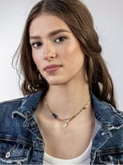 Emily Westwood Modna pozlačena ogrlica Emersyn EWN23036G Lapis Lazuli