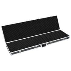 Vidaxl Kovček za pištolo črn 134x35x12 cm aluminij