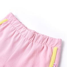 Vidaxl Otroške kratke hlače z obrobo roza 140