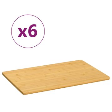 Vidaxl Plošča za zajtrk 6 kosov 35x23x0,8 cm bambus