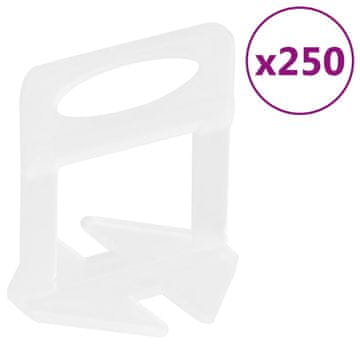 Vidaxl Sponke za izravnavo ploščic 250 kosov 1 mm