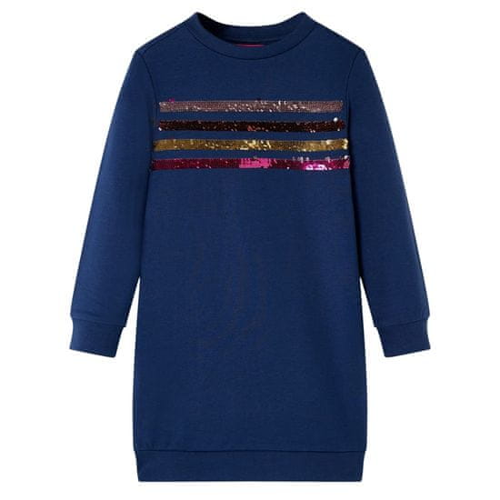 Vidaxl Otroški pulover mornarsko modra 128