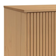 Vidaxl Komoda OLDEN siva in rjava 114x43x73,5cm cm trdna borovina