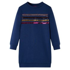 Vidaxl Otroški pulover mornarsko modra 116