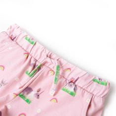 Vidaxl Otroške kratke hlače z vrvico svetlo roza 116