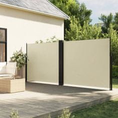 shumee Zložljiva stranska tenda krem 160x1200 cm