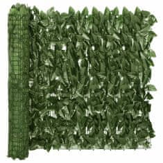 Greatstore Balkonsko platno s temno zelenim listjem 200x75 cm