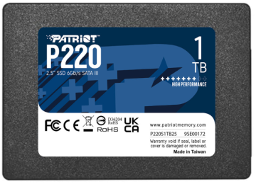 Patriot P220 SSD disk, 1TB, SATA 3, 2.5 (P220S1TB25)