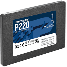 Patriot P220 SSD disk, 1TB, SATA 3, 2.5 (P220S1TB25)