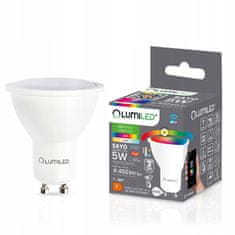 LUMILED Pametna LED žarnica PAR16 GU10 5W = 40W 450lm RGB CCT + bela WIFI TUYA SMART