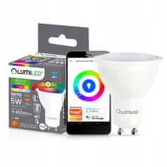 LUMILED Pametna LED žarnica PAR16 GU10 5W = 40W 450lm RGB CCT + bela WIFI TUYA SMART