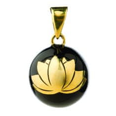 Bola nosečniški zvonček ESSENTIALS Black with gold lotus