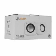 S-box zvočnik prenosni beli SP-203