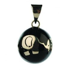 Bola nosečniški zvonček ESSENTIALS Black with golden elephant