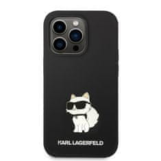 Karl Lagerfeld Ovitek Karl Lagerfeld za Apple iPhone 14 Pro - Black Silicone Choupette
