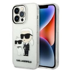 Karl Lagerfeld Ovitek Karl Lagerfeld za Apple iPhone 14 Pro - Glitter Karl&Choupette