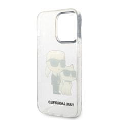 Karl Lagerfeld Ovitek Karl Lagerfeld za Apple iPhone 14 Pro - Glitter Karl&Choupette