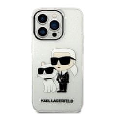 Karl Lagerfeld Ovitek Karl Lagerfeld za Apple iPhone 14 Pro - Glitter Karl&Choupette