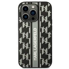 Karl Lagerfeld Ovitek Karl Lagerfeld za Apple iPhone 14 Pro - Grey Monogram Stripe