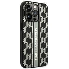 Karl Lagerfeld Ovitek Karl Lagerfeld za Apple iPhone 14 Pro - Grey Monogram Stripe