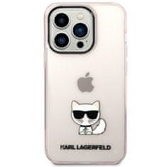 Karl Lagerfeld Ovitek Karl Lagerfeld za Apple iPhone 14 Pro - Choupette Body Pink