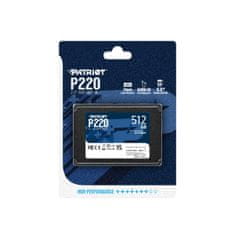 Patriot P220 SSD disk, 512GB, SATA 3, 2.5 (P220S512G25)