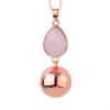 nosečniški zvonček FANTASY Rose gold faceted pink drop