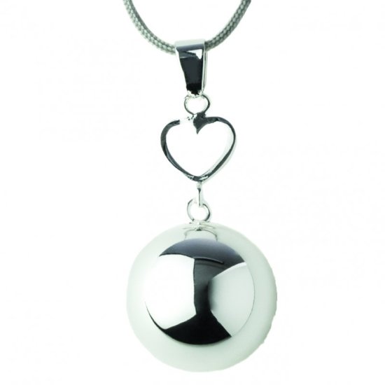 Bola nosečniški zvonček FANTASY Silver heart