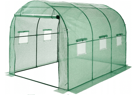 slomart Rastlinjak iz folije 6 m2 300 x 200 cm 6 oken zelen