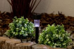 LUMILED 10x Solarna vrtna svetilka LED talna PALIS 31cm ČRNA
