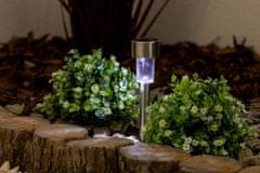 LUMILED 10x Solarna vrtna svetilka LED talna PALIS 31cm INOX/CHROM