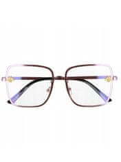 VeyRey Očala za blokiranje modre svetlobe Gwendonloie Kvadratna Roza Universal