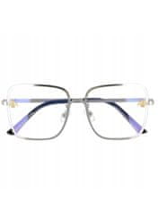 VeyRey Očala za blokiranje modre svetlobe Guith Kvadratna Srebrna Universal