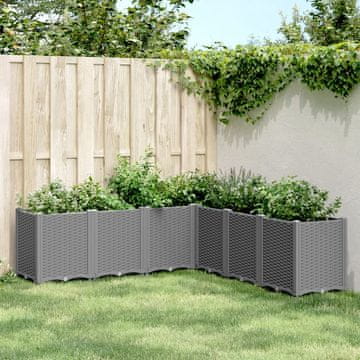 Vidaxl vidaXL Vrtno korito svetlo sivo 160x160x53 cm PP