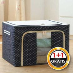 HOME & MARKER® Tekstilna Škatla za shranjevanje oblačil (66L, modra) | STACKBOX 1+1 Gratis