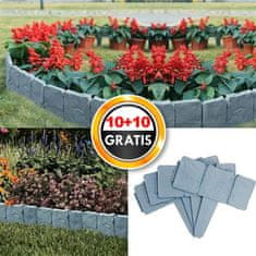 HOME & MARKER® Vrtni robniki v stilu kamna (20 kosov) | MINIFENCE 