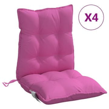 Vidaxl Blazina za stol 4 kosi roza oxford tkanina