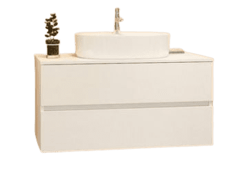 TBoss Kopalniška omarica z umivalnikom BREEZY 95 bela visoki sijaj