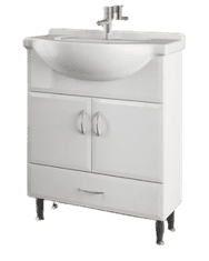 TBoss Kopalniška omarica z umivalnikom Classic 65 cm bela visoki sijaj