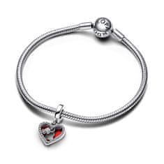 Pandora Čudovit srebrn obesek v obliki srca z luknjo za ključ 793119C01