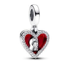 Pandora Čudovit srebrn obesek v obliki srca z luknjo za ključ 793119C01