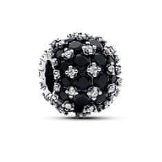 Pandora Bleščeča srebrna perla s črnimi cirkoni 792630C04