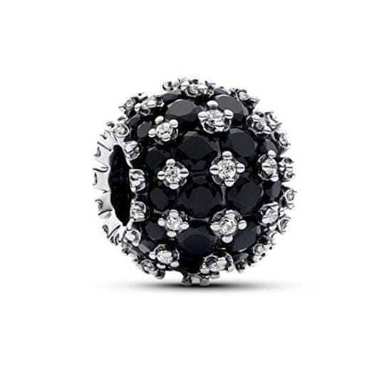 Pandora Bleščeča srebrna perla s črnimi cirkoni 792630C04