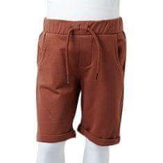 Vidaxl Otroške kratke hlače z vrvico rjave 116