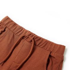 Vidaxl Otroške kratke hlače z vrvico rjave 140