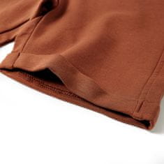 Vidaxl Otroške kratke hlače z vrvico rjave 128